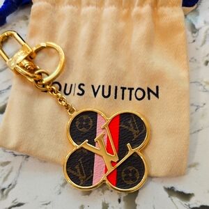 Louis Vuitton Gold and Pink Monogram Charm